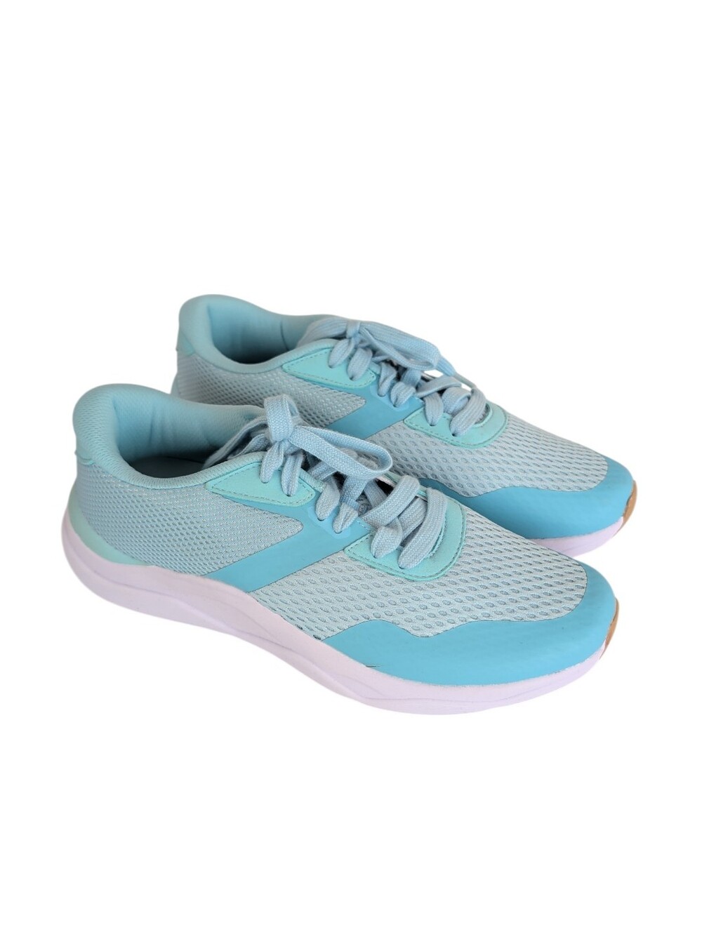 NWOT Avia Mixed Mesh Lace-Up Athletic Sneakers 11 Aqua FLAW